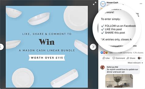 facebook share and like contest.